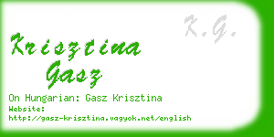 krisztina gasz business card